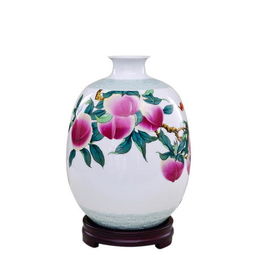 瓷博 景德鎮(zhèn)陶瓷器代中式花瓶客廳擺件酒店裝飾多福長壽名人瓷瓶