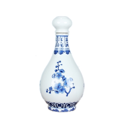 景德鎮(zhèn)琺瑯彩白菜陶瓷酒瓶 集藝術(shù)、招財與實用于一體的珍藏級酒具
